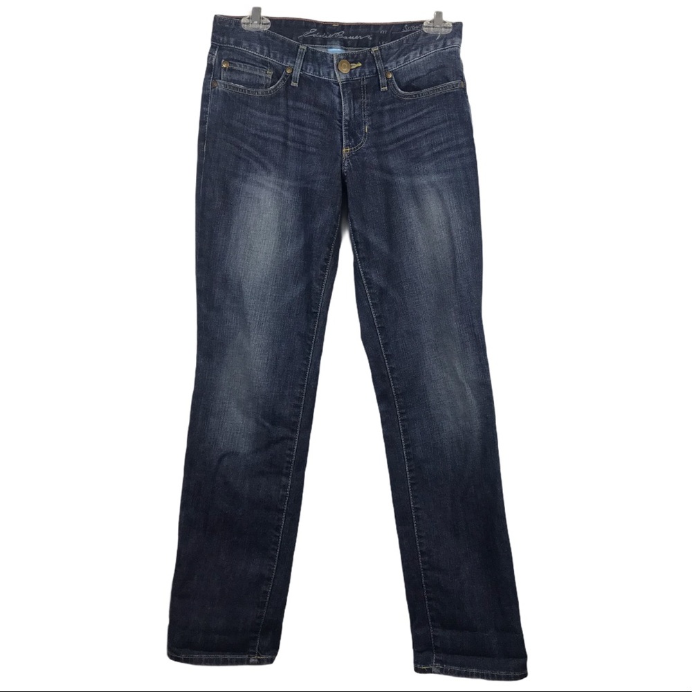 Eddie Bauer Slightly Curvy Blue Denim Jeans Women Sz 2